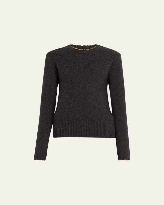 Chain Edge Crewneck Sweater
